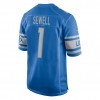 Maillot Homme Detroit Lions Penei Sewell 1 Nike Bleu 2021 NFL Draft